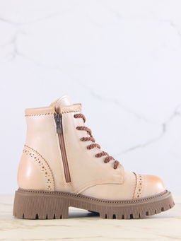 Ботинки 319.taskanaka.Вакса пудра/мех