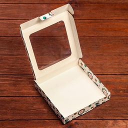 Цена за 5 шт. Коробка подарочная новогодняя складная «Праздничный гость», 16×16×3 см