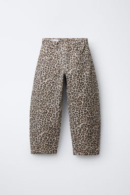 JEANS BARREL ANIMAL PRINT / Marr?n