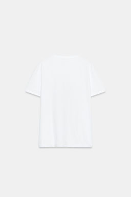 CAMISETA METALIZADA MANGA CORTA / Plata