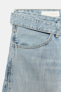 JEANS TRF CINTUR?N PLIEGUES TIRO MEDIO / Azul - Zara фото 5
