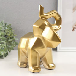 Фигурка керамика «Геометрия. Слоник», золото, 10×20×21.5 см