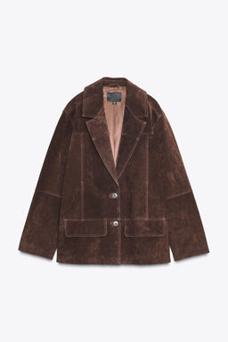OVERSIZE SUEDE LEATHER BLAZER
