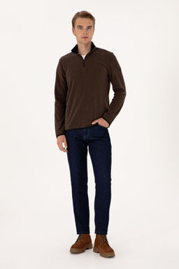 Erkek Koyu Kahverengi Basic Sweatshirt Sepette S_rpriz _ndirim - U.s. polo assn фото 4