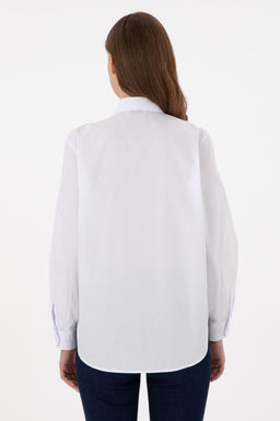 Женская белая рубашка с длинным рукавом Дополнительная скидка 11% в корзине - U.s. polo assn фото 5