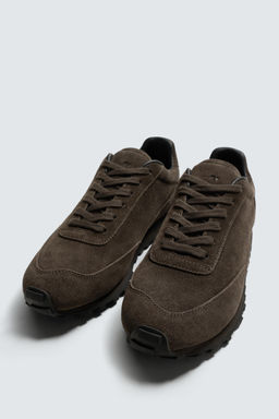 CASUAL LEATHER TRAINERS - Zara фото 6