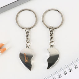 Брелок для ключей парный, «Любовь», металл, 8 х 3 см