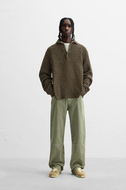 TEXTURED KNIT POLO SHIRT