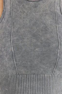 Trendyolmilla Lacivert Seamless/Dikissiz Crop Y?kamal? Halter Yaka Orme Spor Ust/Bluz THMSS23SS00004  фото 3