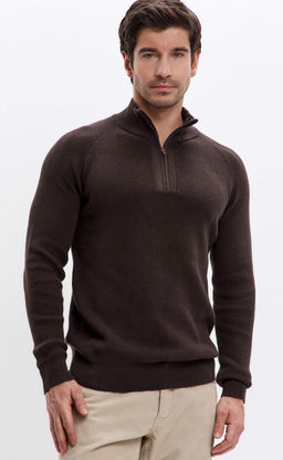 Джемпер Primm P421-15-4702 из хлопка с шерстью коричневый фото 10