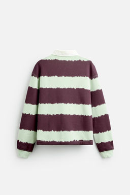 TIE-DYE STRIPE PRINT POLO SHIRT - Zara фото 8