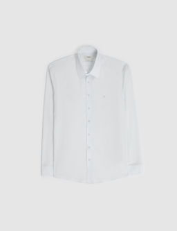 A__k Mavi Slim Fit Pamuk Klasik G_mlek