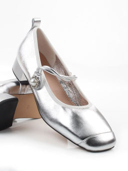 06-B69A-121C GREY/SILVER Туфли женские (натуральная кожа)