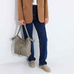 Сумка-тоут на молнии, 2 наружных кармана, цвет серый - Simaland фото 8