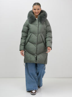 Пальто куртка зимнее утепленное с мехом и капюшоном Бренд: Visdeer  фото 12