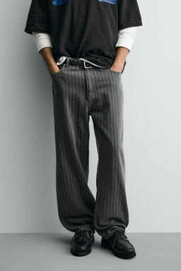 PINSTRIPE BAGGY FIT TROUSERS - Zara фото 2