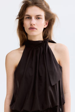 Top con cuello fular - H&m фото 3