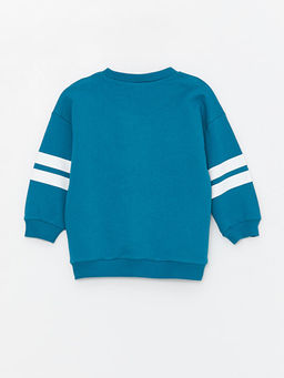 Bisiklet Yaka Uzun Kollu Bask?l? Erkek Bebek Sweatshirt ve E?ofman Alt 2li Tak?m - Waikiki фото 3