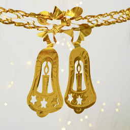 Цена за 2 шт. Растяжка «Колокольчик со свечой», 200 см, МИКС