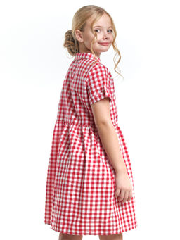Платье для девочки нарядное UD 2684 клетка розовая - Mini maxi фото 12