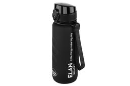 Бутылка для воды 500 мл 6,5*6,5*23 см "Style Matte" с углублениями д/пальцев, черная