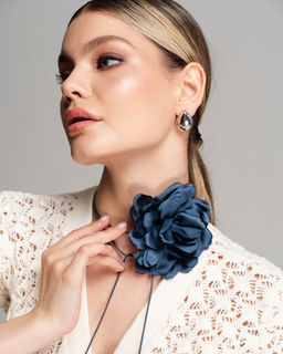 Колье-чокер с крупным цветком - Sahar art lab фото 4