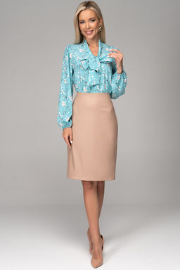 Блузка Бант (голубой/цветы) - Эльза фото 29