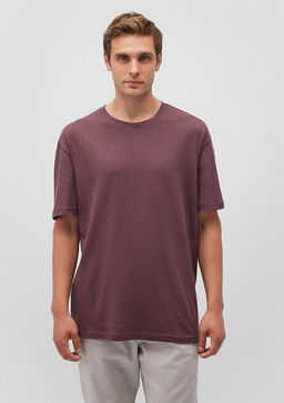 Bordo Basic Tisort - Mavi фото 3