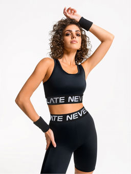 Спортивный топ-бра с брендированной резинкой с силиконом для фиксации - NEVERLATE фото 3
