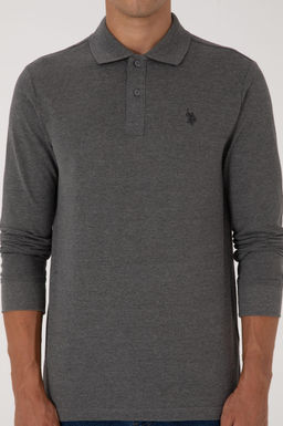Erkek Antrasit Melanj Basic Sweatshirt Sepette S_rpriz _ndirim