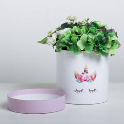 Подарочная коробка круглая Нежная, 15 15 см