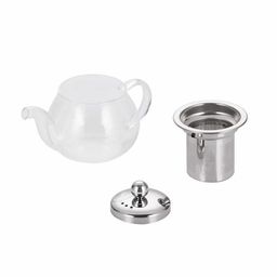 7046 GIPFEL Чайник заварочный BRILLIANS 300мл. Материал корпуса: боросиликатное стекло. Материал крышки и фильтр-сита нерж. сталь.  фото 3