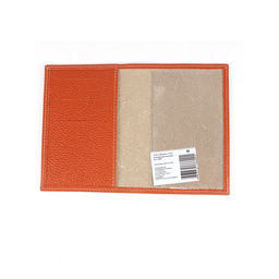 Обложка для паспорта Croco-П-405 (5 кред карт) натуральная кожа оранжевый флотер (36) 265423  фото 2