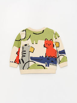 Bisiklet Yaka Bask?l? Uzun Kollu Erkek Bebek Sweatshirt 2li - Waikiki фото 3