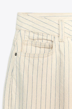 Z1975 STRAIGHT HIGH-WAIST FULL LENGTH STRIPED JEANS - Zara фото 8
