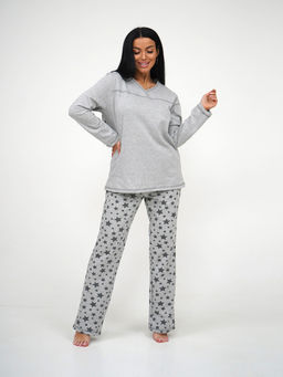 Пижама женская, цвет серый