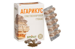 Грибная серия БАД "Агарикус", 30 капс. по 470 мг Алфит 7555