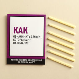 Конфеты сладкие палочки Обналичить деньги, в конверте, 7 г.