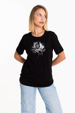 Футболка с принтом М326064Па черный - Елена фото 3