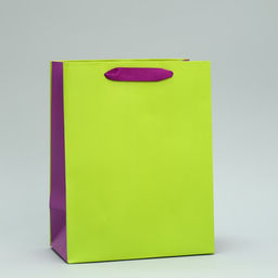 Пакет подарочный двухцветный Салатовый-сиреневый, MS 18 х 23 х 10 см