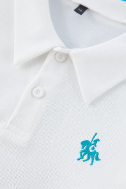 Bebe Mavisi Erkek Cocuk %100 Pamuk Bask?l? Polo Yaka Orme T-Shirt TKDSS25TS00081 - Trendyolmilla фото 10