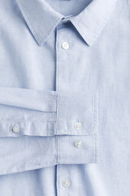 Camisa en mezcla de lino Regular Fit - H&m фото 6
