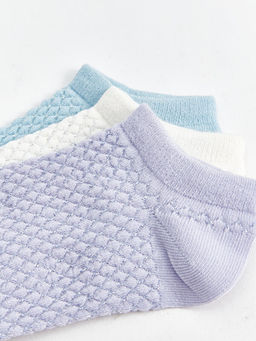 Kendinden Desenli Kad?n Patik ?orap 3l?