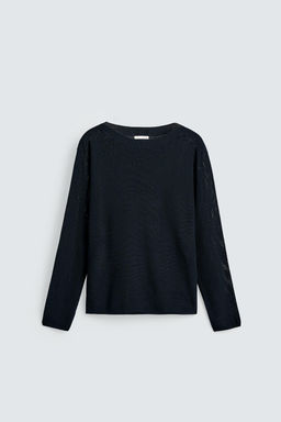 TEXTURED SWEATER WITH MERCERISED FINISH - Zara фото 7