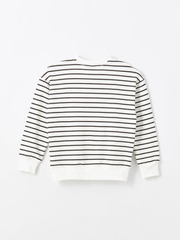 Bisiklet Yaka ?izgili Uzun Kollu K?z ?ocuk Sweatshirt - Waikiki фото 2