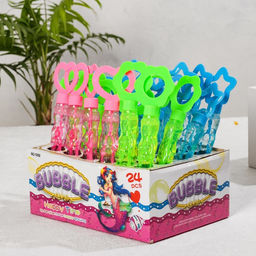 Цена за 24 шт. Мыльные пузыри Русалочка, цвет МИКС - Funny toys фото 3