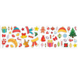 Новогодний альбом с трафаретами и наклейками Снеговичок, 72 стр. - Буква-ленд фото 4