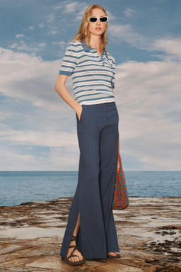 LIMITED EDITION STRIPED FLARE TROUSERS