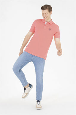 Мужская базовая футболка с воротником поло Pomegranate Blossom - U.s. polo assn фото 10