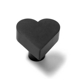 Цена за 2 шт. Ручка-кнопка мебельная CAPPIO HEART, цвет черный